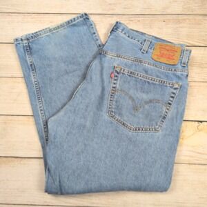 Levi's‎ 505 Regular Fit Men's Jeans W42 L30 Light Wash Classic Denim